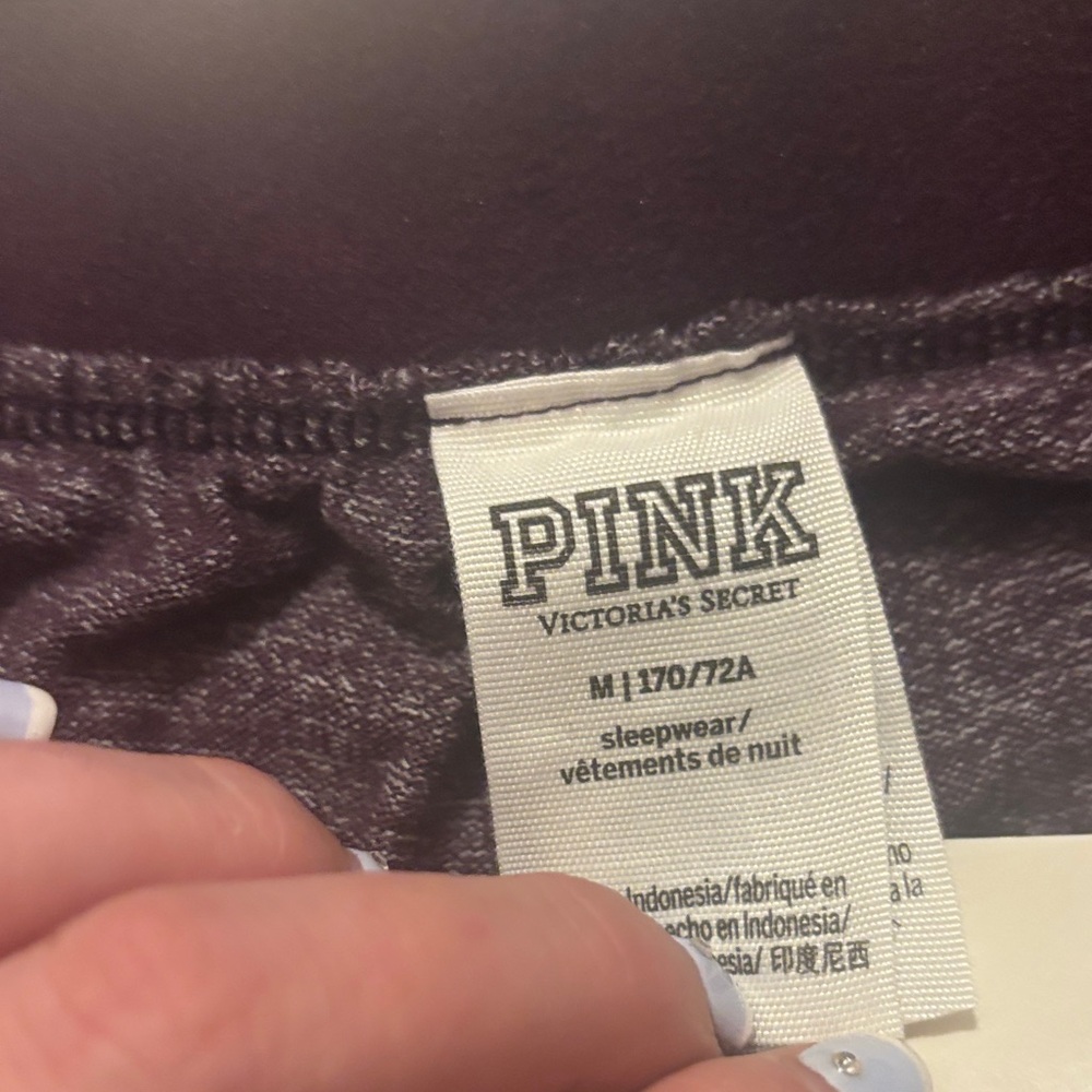 Victoria’s secret PINK NWT Woman’s Md Purple Joggers Lounge Pants - Picture 3 of 10